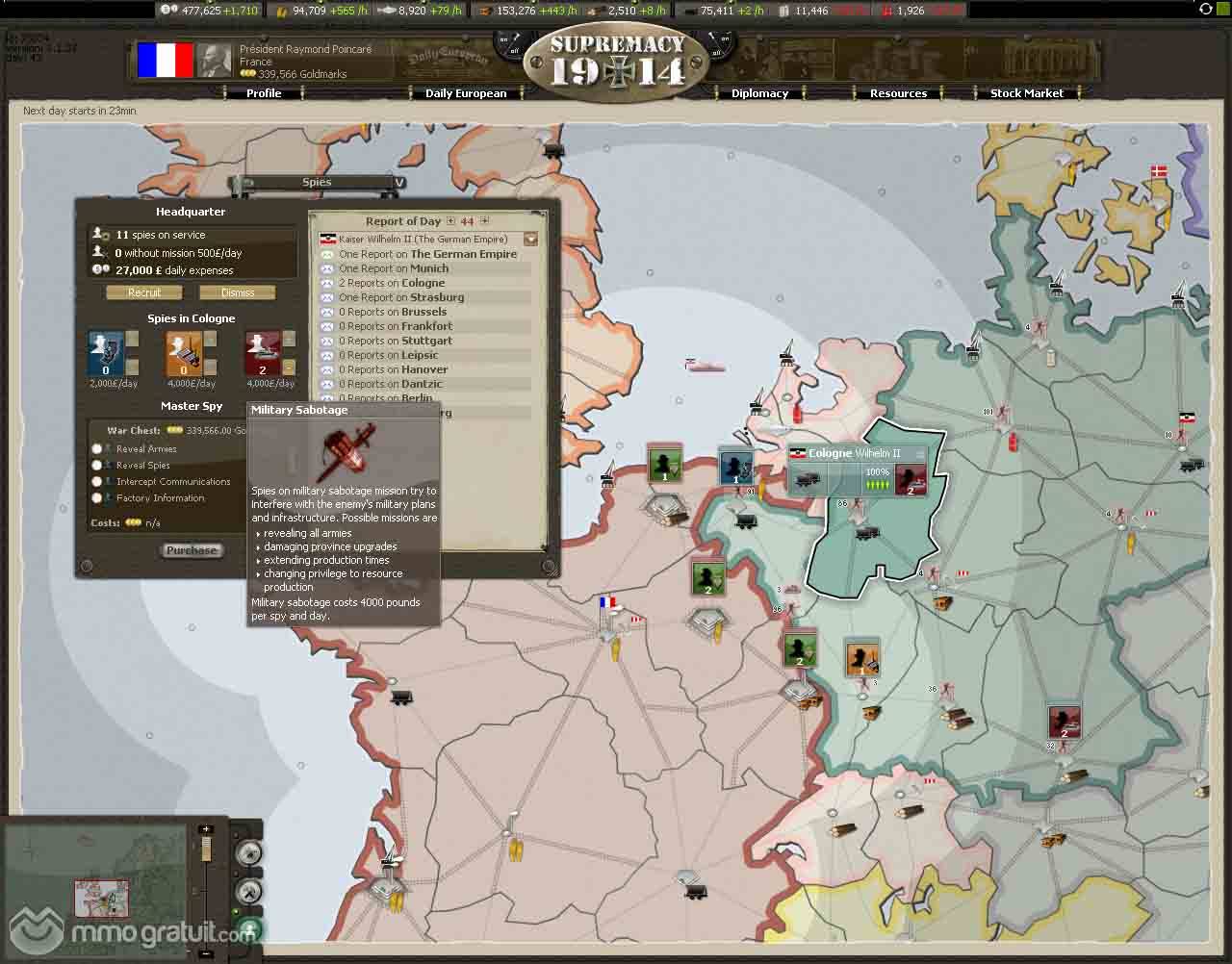 Captures d'écran de Supremacy 1914