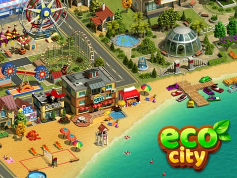 Eco City est alors un jeu de construction et d'agriculture.